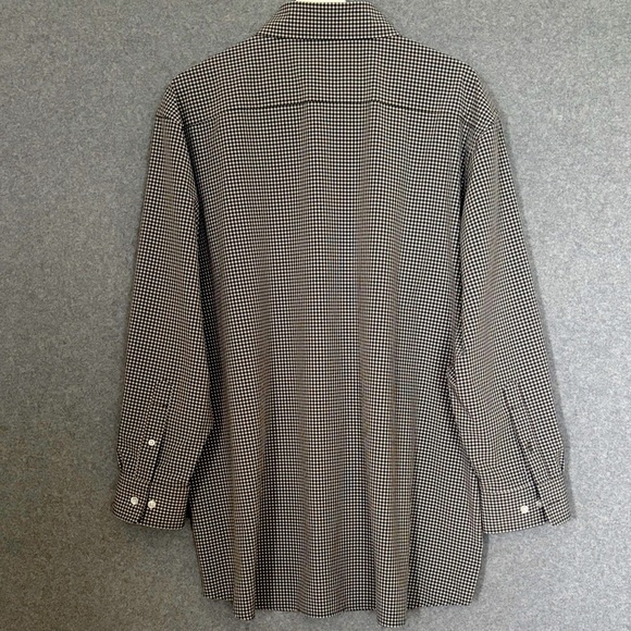 NEW Haggar Classic Fit MENS Shirt 17-17 1/2 32/33 B & W & Gray Checkered - Picture 2 of 9